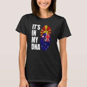 Camiseta Bandera Australiana Y Macedonia Del Patrimonio De