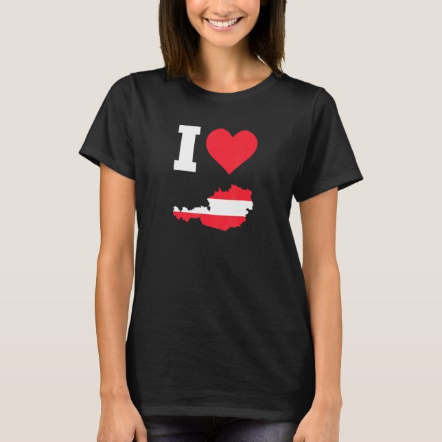 Camiseta Bandera Austria Amo Austria (Anverso)