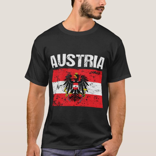 Camiseta Bandera austríaca Austria Águila de Viena T (Anverso)