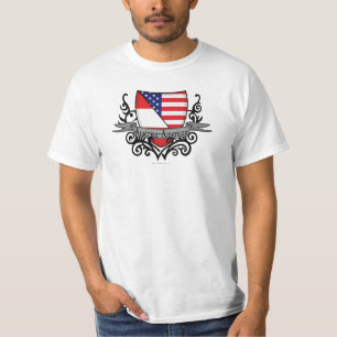 Camiseta Bandera Austríaco-Americana del escudo