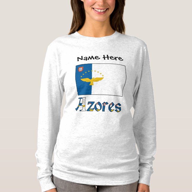 Camiseta Bandera Azoriana Personalizada  (Anverso)