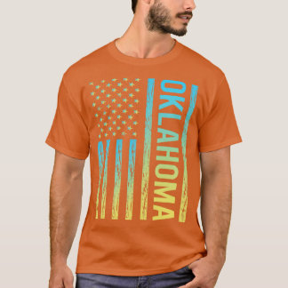 Camiseta Bandera azul amarilla Oklahoma