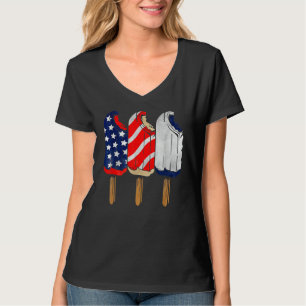 Camiseta Bandera Azul Blanco Rojo Popsicle De Los Ee.Uu. 4