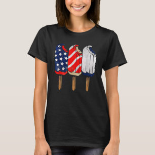 Camiseta Bandera Azul Blanco Rojo Popsicle De Los Ee.Uu. 4 