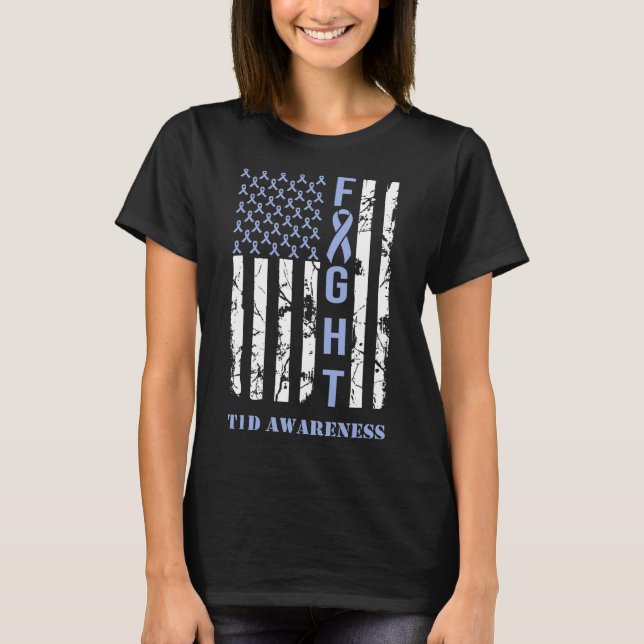 Camiseta Bandera azul de la lucha contra la diabetes T1d Me (Anverso)