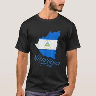 Camiseta Bandera Azul De Nicaragua Hombres Mujeres Niños De