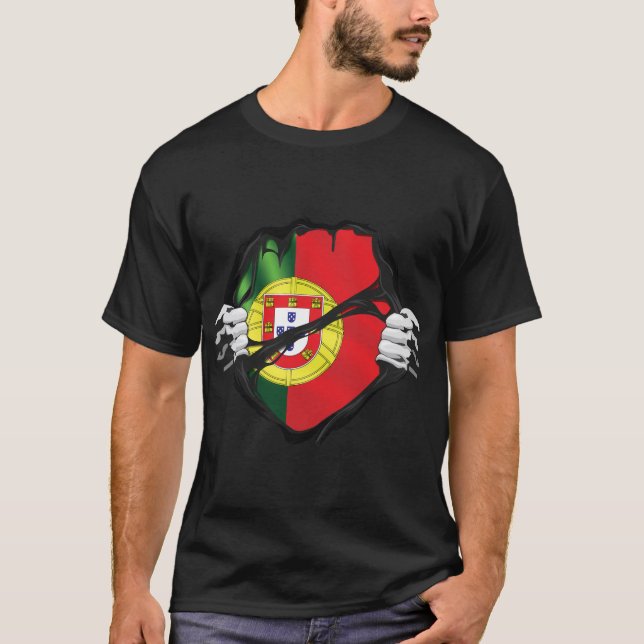Camiseta Bandera azul de Portugal (Anverso)