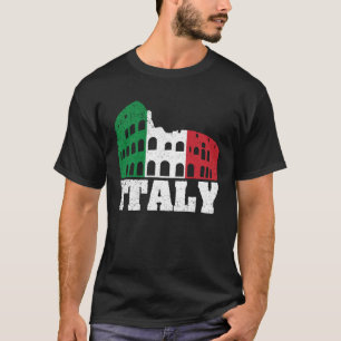 Camiseta Bandera azul italiana Chica italiano Italia Roma 6