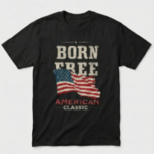 Camiseta Bandera azul patriótica estadounidense clásica nac