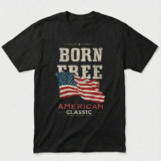 Camiseta Bandera azul patriótica estadounidense clásica nac
