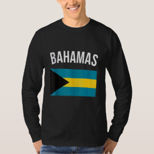 Camiseta Bandera bahameña de las Bahamas recuerdo de viaje 