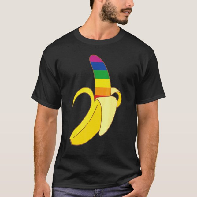 Camiseta Bandera Banana Lgbt Bandera Cute Apoya El Bisexual (Anverso)