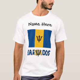 Camiseta Bandera bárbara personalizada en Barbados