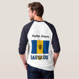 Camiseta Bandera bárbara personalizada en Barbados