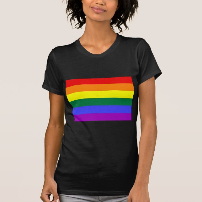 Camiseta Bandera básica del arco iris (Anverso)