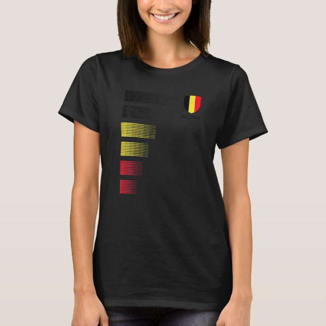 Camiseta Bandera belga Emblem Patriótico Anc Nacional Belga (Anverso)