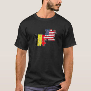 Camiseta Bandera belga estadounidense de Bélgica