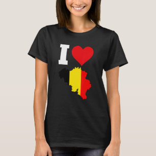 Camiseta Bandera belga I Love Belgium