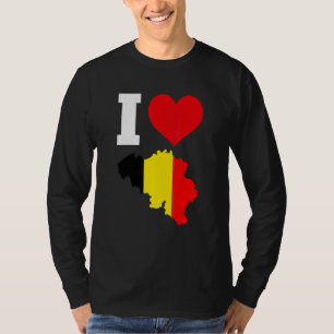 Camiseta Bandera belga I Love Belgium