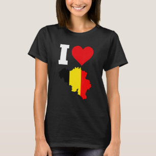 Camiseta Bandera belga I Love Belgium