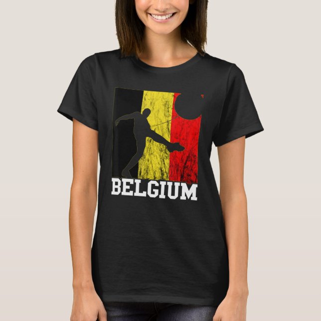 Camiseta Bandera belga jugador de fútbol belga belga Belgia (Anverso)