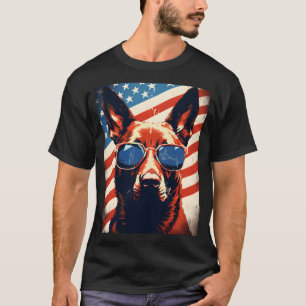 Camiseta Bandera belga malinois 4 de julio de los estados u