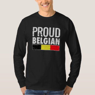 Camiseta Bandera belga orgullosa