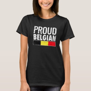 Camiseta Bandera belga orgullosa