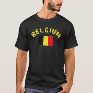 Camiseta Bandera belga Vintage Bélgica Bandera nacional