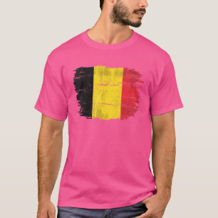 Camiseta Bandera belga vintage para belgas