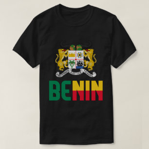 Camiseta Bandera Benín y Patriótico Del Escudo De Armas