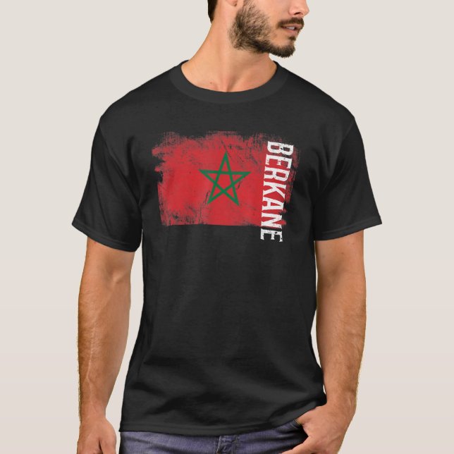 Camiseta Bandera Berkane Marruecos Para Los Marroquíes Homb (Anverso)