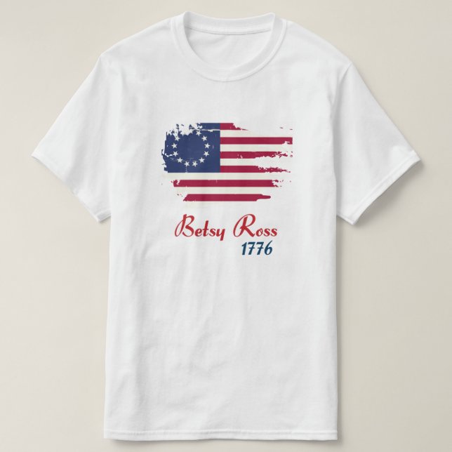Camiseta Bandera Betsy Ross 1776 13 Estrellas Bandera Estad (Diseño del anverso)