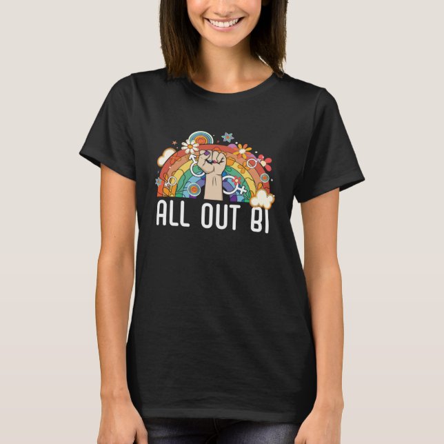 Camiseta Bandera Bi Orgullo Arcoíris Bisexualidad Total (Anverso)