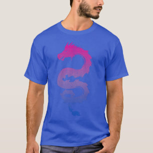 Camiseta Bandera Bi Pride de dragón japonés bisexual angust