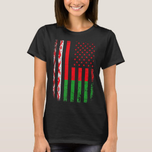 Camiseta Bandera bielorrusa estadounidense Bielorrusia Amér