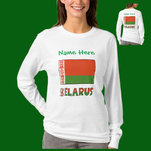 Camiseta Bandera bielorrusa personalizada verde