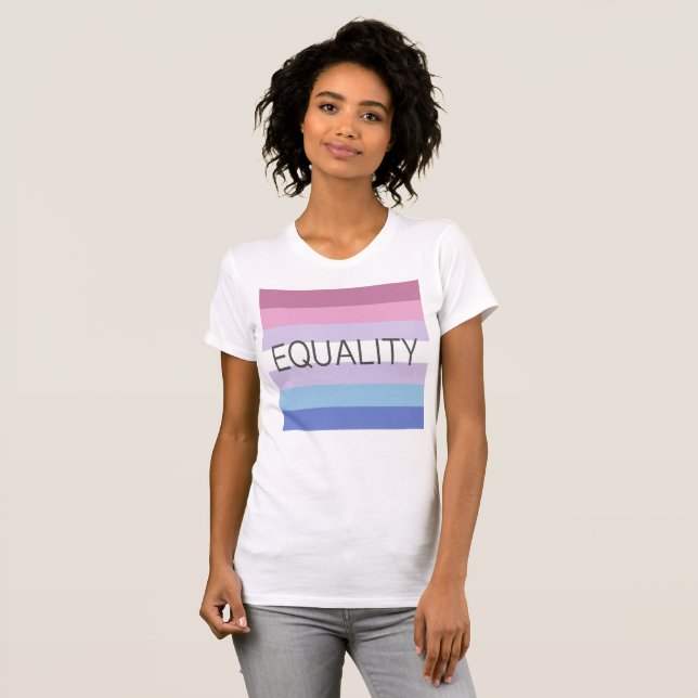 Camiseta Bandera Bigender de IGUALDAD (Anverso completo)