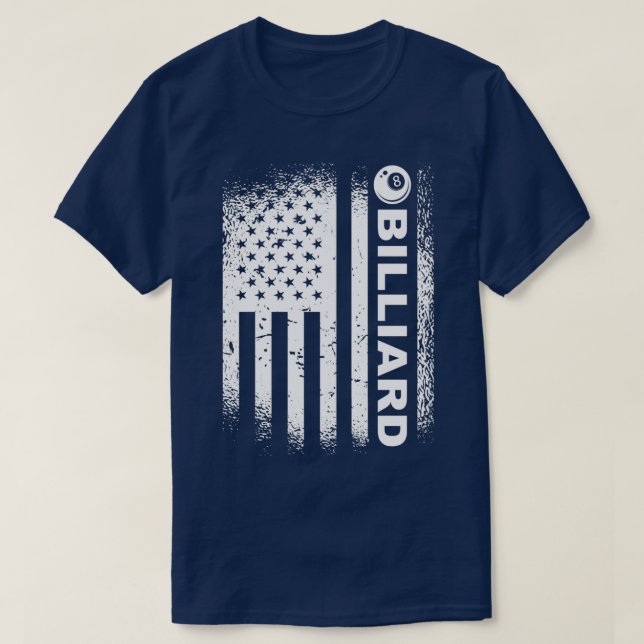 Camiseta Bandera Billilar 8Bandera Billiard America Bandera (Diseño del anverso)