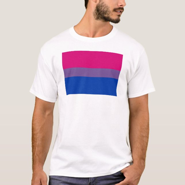 Camiseta Bandera bisexual básica (Anverso)