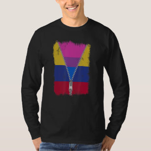 Camiseta Bandera Bisexual Colombia Zip Orgullo Lgbt Colombi