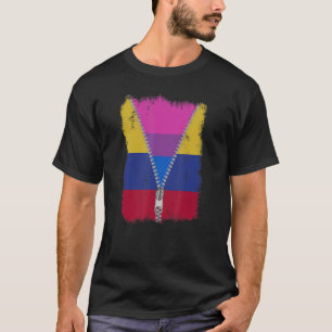 Camiseta Bandera Bisexual Colombia Zip Orgullo Lgbt Colombi