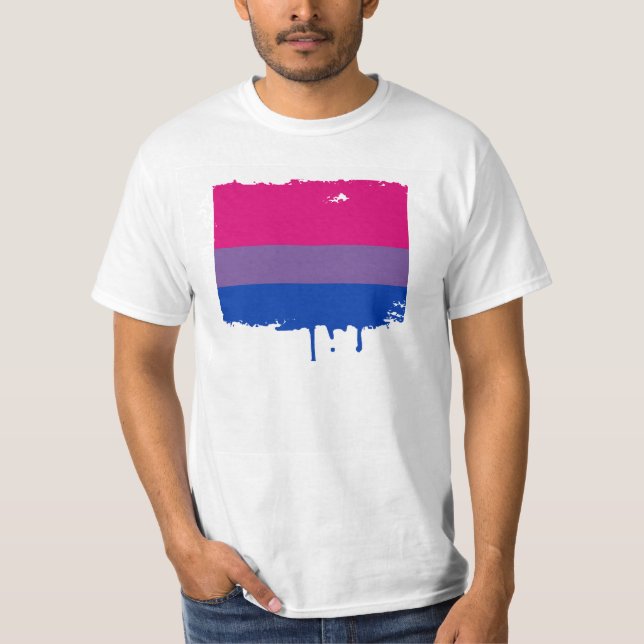 CAMISETA BANDERA BISEXUAL DEL ORGULLO (Anverso)