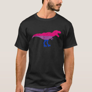 Camiseta Bandera Bisexual Dino Rex Straight Ally Lgbtq Gay 