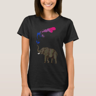 Camiseta Bandera Bisexual Elefante África Animal Bi Pride L