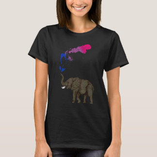 Camiseta Bandera Bisexual Elefante África Animal Bi Pride L