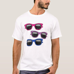 Camiseta Bandera bisexual Guay Gafas de sol Bi Pride Mes LG