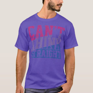 Camiseta Bandera Bisexual no puede pensar en el orgullo gay