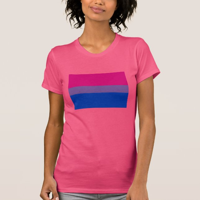 CAMISETA BANDERA BISEXUAL OFICIAL DEL ORGULLO (Anverso)