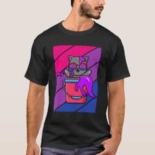 Camiseta Bandera Bisexual Orgullo Lgbtq Aliado Gato Orgullo